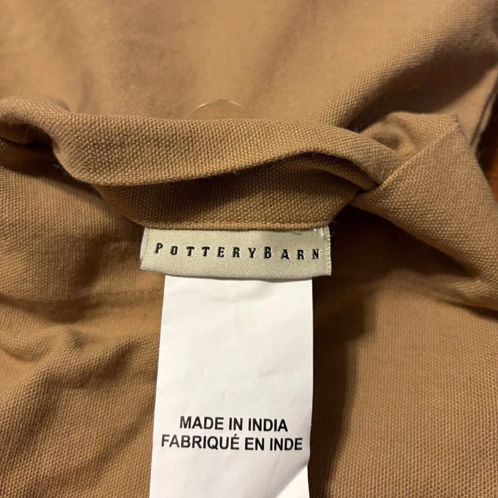 Pottery Barn accent pillowcase fall autumn pumpkin tan cotton 16x26